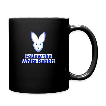 Weißes Kaninchen, Folge, Märchen, Alice,Wonderland - Tasse einfarbig - Schwarz - Rechts