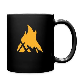 Campfire Camping Nature Forest Fire Vector 2 - Full Colour Mug - black - Right