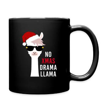 Cadeau de Noël Lama sans drame de Noël - Mug uni - noir - Droite