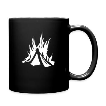 Campfire Camping Nature Forest Fire Vector 7 - Full Colour Mug - black - Right