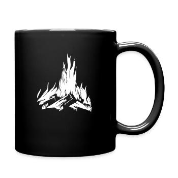 Campfire Camping Nature Forest Fire Vector 2 - Full Colour Mug - black - Right