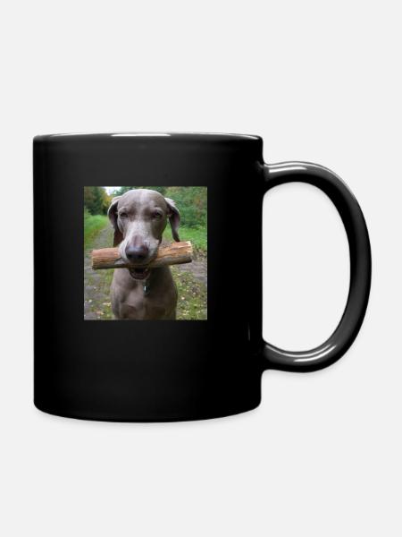 Delta mit Stöckchen - Tasse einfarbig - Schwarz