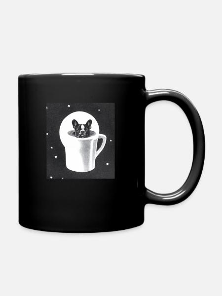 Dog in Cup - Tasse einfarbig - Schwarz