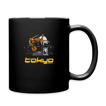 Tshirt Tokyo Kawaii Gold Punk Rock Bike Goldfish - Full Colour Mug - black - Right