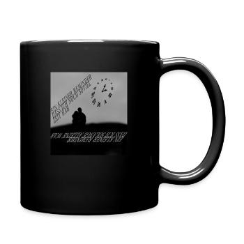 Zeit ist vergänglich… - Tasse einfarbig - Schwarz - Rechts