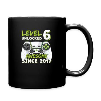 Sechs 6yr BDay Sohn Junge Lustiger Gamer 6. Geburtstag - Tasse einfarbig - Schwarz - Rechts
