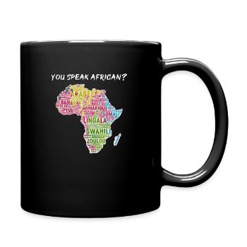 You speak african? - Full Colour Mug - black - Right