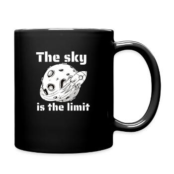 The Sky Is The Limit Retro Outer Space Designs - Full Colour Mug - black - Right