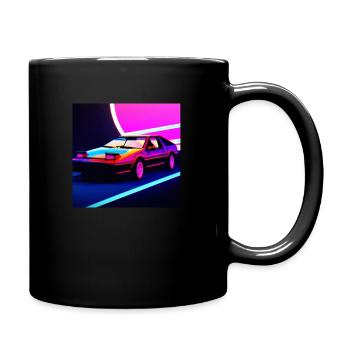synthwave sport car 4 - Mug uni - noir - Droite
