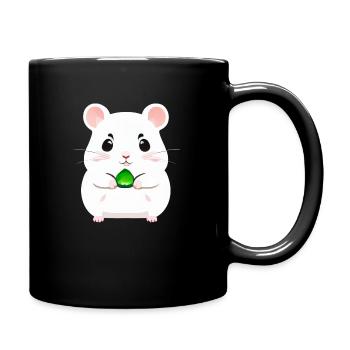 Cute Cartoon Hamster Love Pet 8 - Full Colour Mug - black - Right
