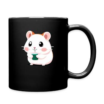 Cute Cartoon Hamster Love Pet 3 - Full Colour Mug - black - Right