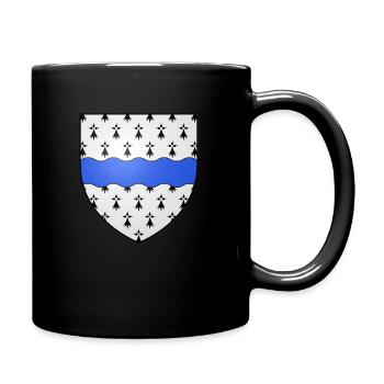 Nantes Ecusson Blason Loire atlantique - Mug uni - noir - Droite