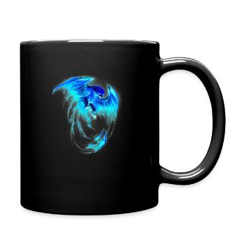 Blue Phoenix - Tasse einfarbig - Schwarz - Rechts