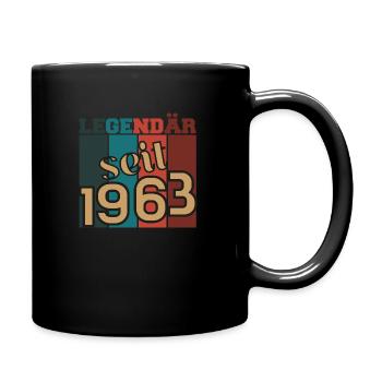60. Geburtstag Mann Frau 60 Jahre 1963 Deko Lustig - Tasse einfarbig - Schwarz - Rechts