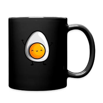 cute egg design - Full Colour Mug - black - Right