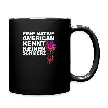 Selbstironie: Woke, Gendern & kulturelle Aneignung - Tasse einfarbig - Schwarz - Rechts