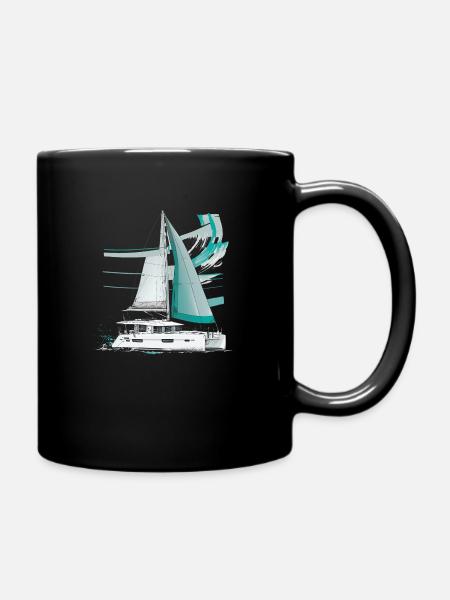 Amour, liberté, aventure et passion en catamaran - Mug uni - noir