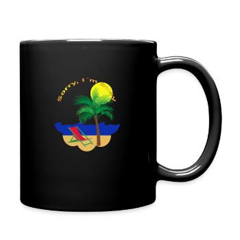 sorry i´m busy - Tasse einfarbig - Schwarz - Rechts