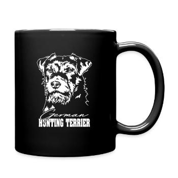Chiens de chasse Terrier allemand Portrait Wilsigns - Mug uni - noir - Droite