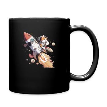 Chuck le chat astronaute - Mug uni - noir - Droite