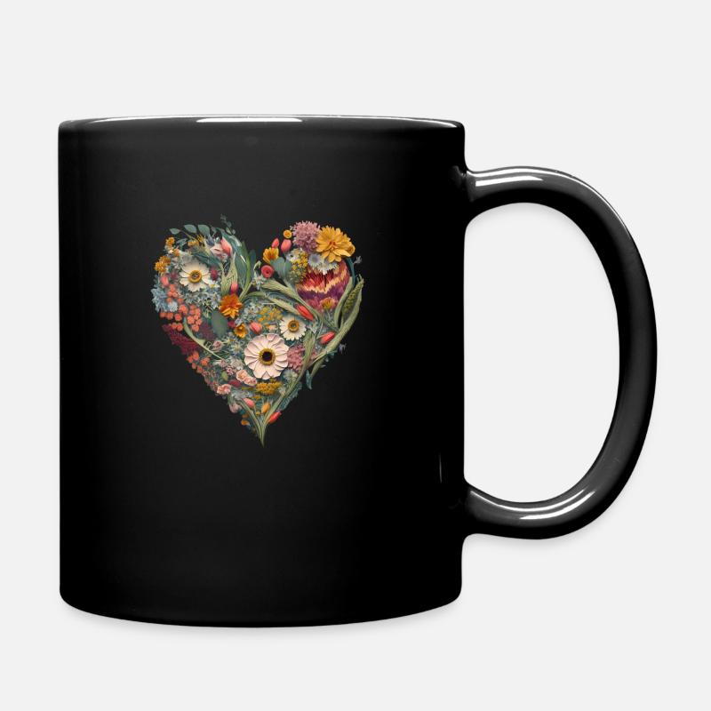 FOX0610 Herz10 - Tasse einfarbig - Schwarz