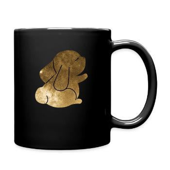 Meine erste Ostern Kinder niedlicher Hase - Tasse einfarbig - Schwarz - Rechts