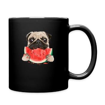 Dog - Full Colour Mug - black - Right