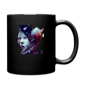 World wide Cyber - Tasse einfarbig - Schwarz - Rechts