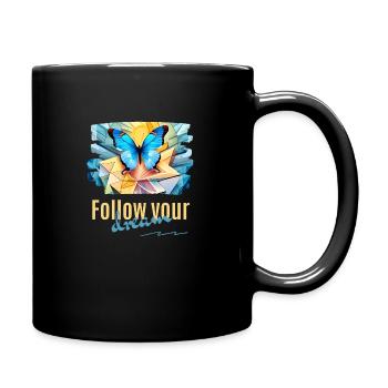 Butterflies pattern - Mug uni - noir - Droite