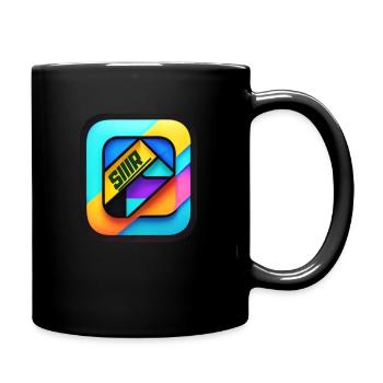 Multicolore cube color - Mug uni - noir - Droite