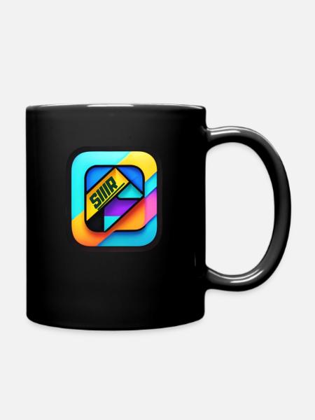 Multicolore cube color - Mug uni - noir