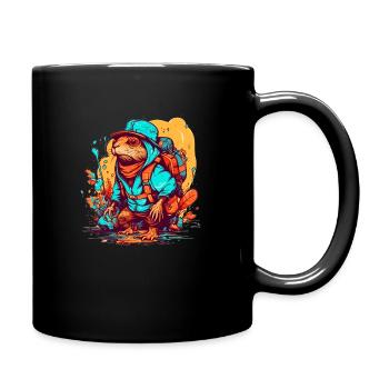Le rat-taupe est à la recherche d’une aventure dans la nature - Mug uni - noir - Droite