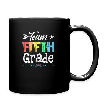 Équipe Élève enseignant de cinquième année Retour à l’école - Mug uni - noir - Droite