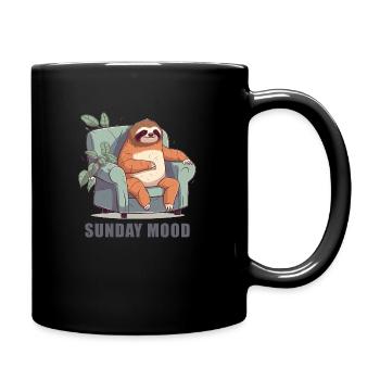 Sonntags Stimmung - Tasse einfarbig - Schwarz - Rechts