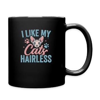 Sphynx Haarlose Katzen Niedliche Katze Liebhaber Papa Mama - Tasse einfarbig - Schwarz - Rechts
