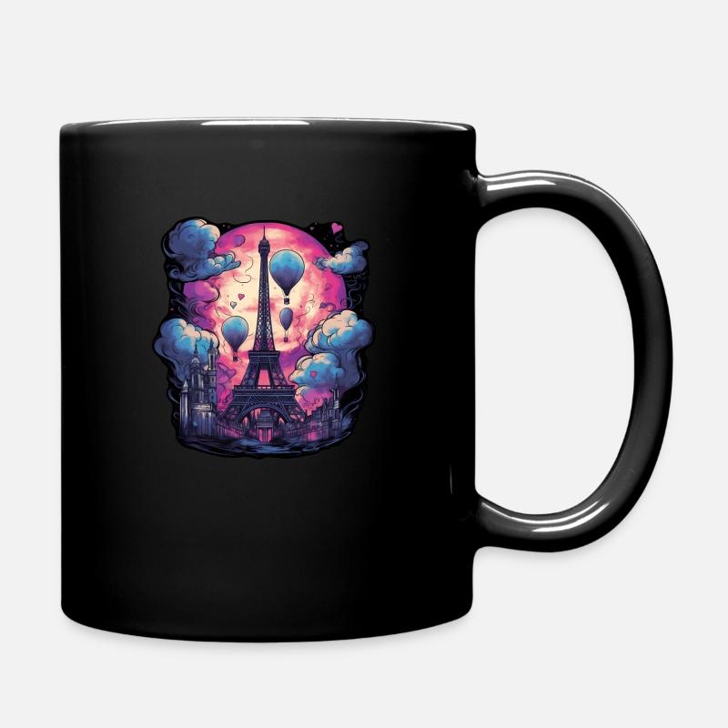 Romantic Eiffel Tower - Full Colour Mug - black