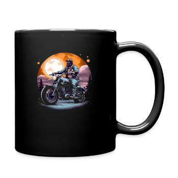 Bernard le motard - Mug uni - noir - Droite