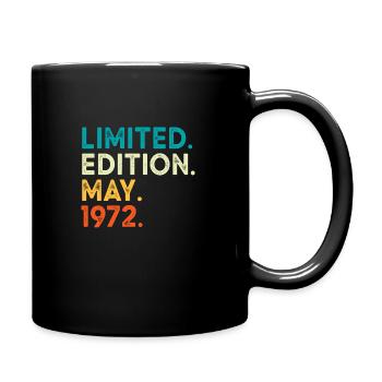 Geschenke zum 51 Geburtstag 1972 - Tasse einfarbig - Schwarz - Rechts