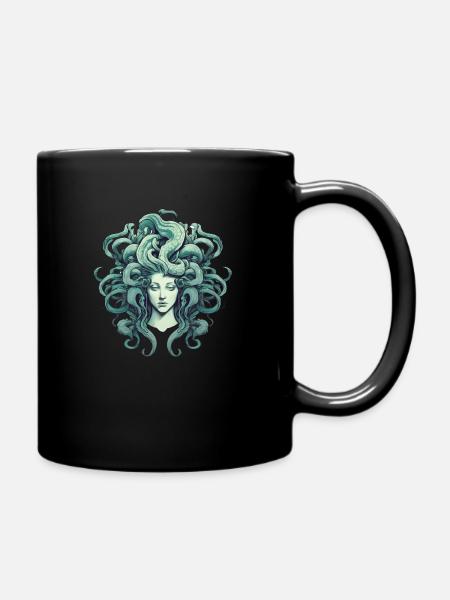 Medusa Head - Full Colour Mug - black