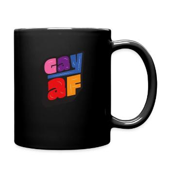 gay af im Regenbogen design - Tasse einfarbig - Schwarz - Rechts