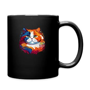 Chunky Splash Cat - Full Colour Mug - black - Right