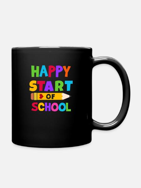 Froher Schulstart Schulbeginn Geschenk - Tasse einfarbig - Schwarz