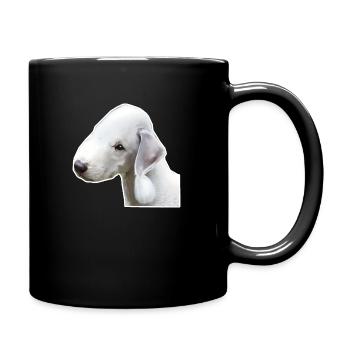 Bedlington terrier - Mug uni - noir - Droite