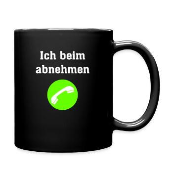Ich beim abnehmen - Tasse einfarbig - Schwarz - Rechts
