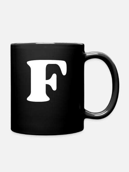 Lettre f - Mug uni - noir