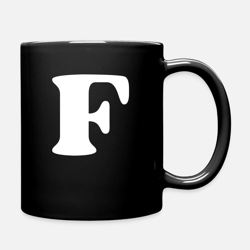 Letter f - Full Colour Mug - black