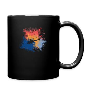 Hélicoptère Hélicoptère Vintage - Mug uni - noir - Droite