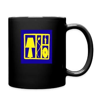 Leicht schön - Tasse einfarbig - Schwarz - Rechts