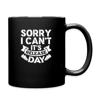 Sorry I Cant Release Day Shoe Showcase Funny - Full Colour Mug - black - Right