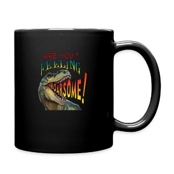 T-Rex Dinosaur - Êtes-vous? Sensation de rugissement! - Mug uni - noir - Droite
